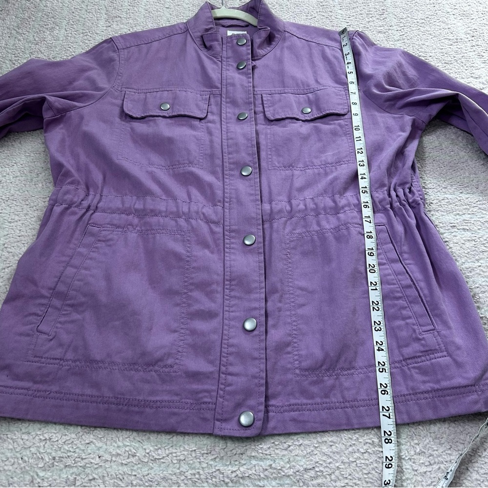 GAP Pastel Lilac Purple Utility Jacket Size XL Spring Easter 100% Cotton - Picture 9 of 15